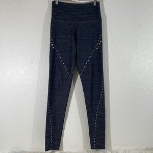 VICTORIA’S SECRET PINK ULTIMATE PERFORATED HEATHER GRAY WORKOUT LEGGING SMALL